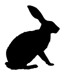 Rabbit Silhouette  Decal Sticker